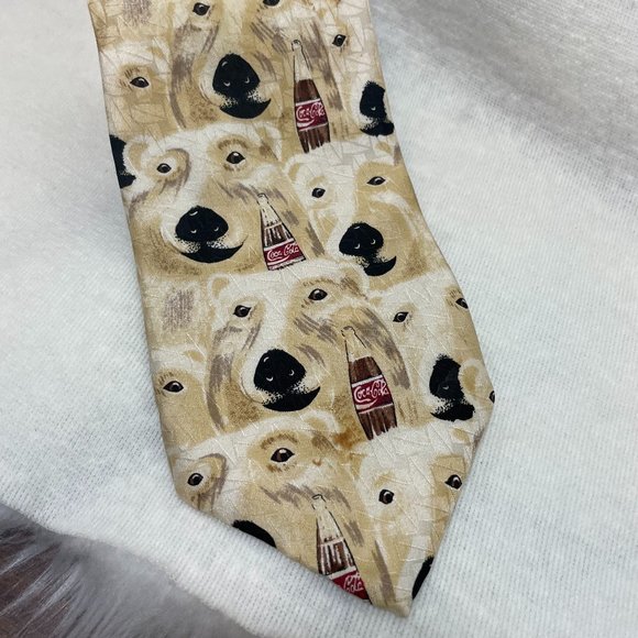 Coca Cola Coke Polar Bear Necktie Tie - Picture 1 of 5